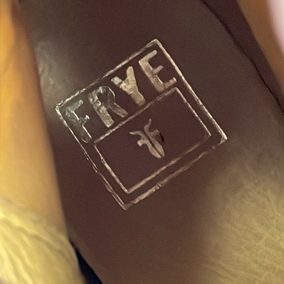 Frye Kendall Distressed Over The Knee Riding Boots Brown Leather Heeled Sz 5.5 - Picture 16 of 16